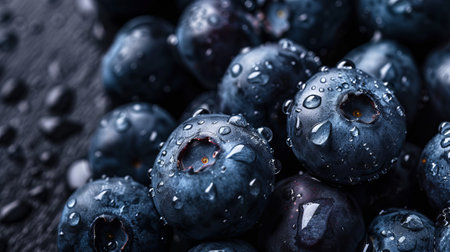 Fresh tasty blueberries as a background.の素材