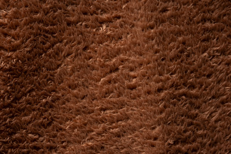 Texture of a brown faux fur as a background.の写真素材