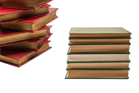 Old books isolated on a white background.の写真素材