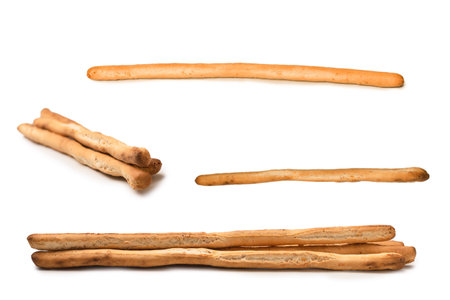 Bread sticks isolated on a white background.の写真素材