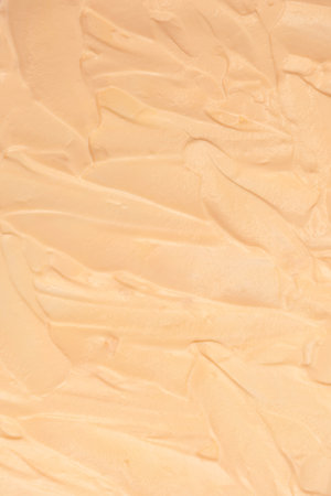 White whipped cream as texture. Top view.の写真素材