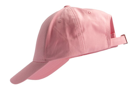 Pink cap isolated on white background.の写真素材