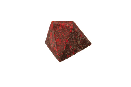 Candy in the form of precious stones, with marble texture, isolated on a white background.