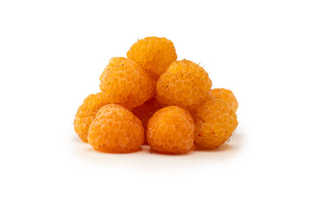 Tasty fresh raspberry isolated on a white background.