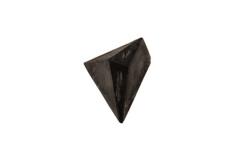 Chocolate candies in the form of precious stones, with marble texture, isolated on a white...