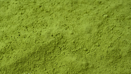 Matcha tea, matcha powder as a background.