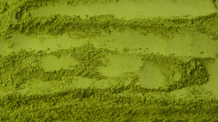 Matcha tea, matcha powder isolated on a white background.の写真素材