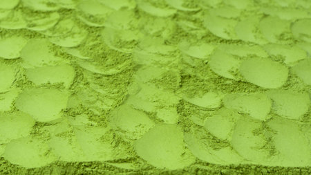 Matcha tea, matcha powder isolated on a white background.の写真素材