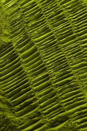 Matcha tea, matcha powder as a background.の写真素材