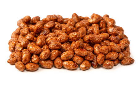 Tasty sweet roasted peanuts as a background.の写真素材