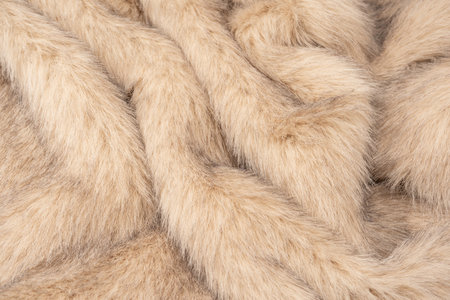 Texture of faux fur as a background, top view.