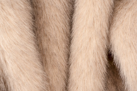 Texture of faux fur as a background, top view.の写真素材