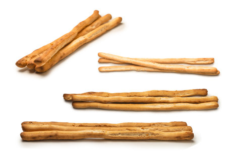 Bread sticks isolated on a white background.