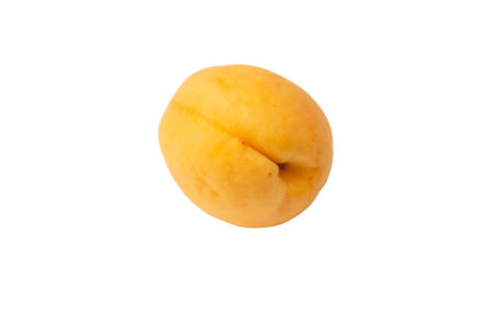 Ripe juicy orange apricots isolated on a white background.の写真素材