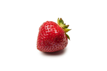 Strawberry. Fresh group of berries isolated on a white background.の写真素材