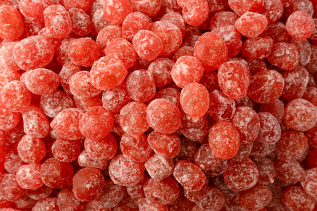 Red candied fruit.の写真素材