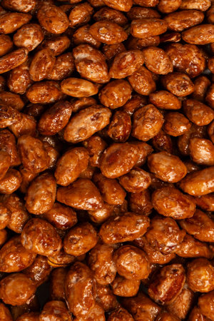 Tasty sweet roasted peanuts as a background.の写真素材