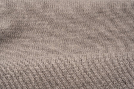 Soft gray merino wool sweater texture as a background. Top view.の写真素材