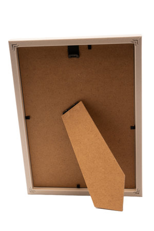 Empty photo frame isolated on a white background.