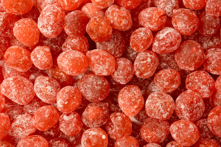 Dried kumquat isolated on a white background. Top view.の写真素材