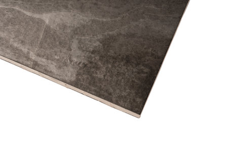 Gray notebook with blank pages isolated on a white background. Top view.の写真素材