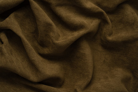 Green fabric texture as a background. Top view.の写真素材