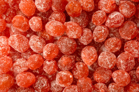 Dried kumquat isolated on a white background. Top view.の写真素材
