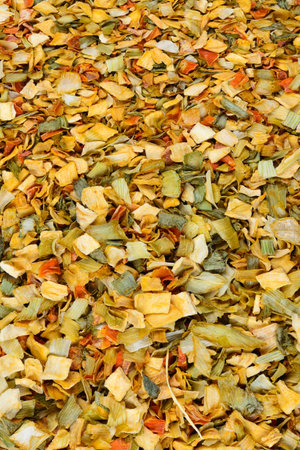 Variety of spices and herbs backgroundの写真素材