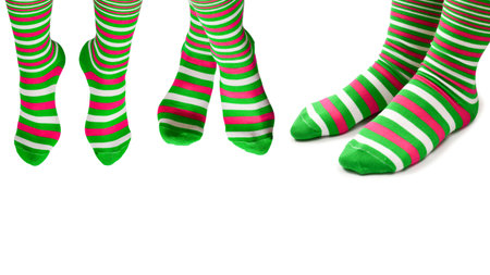 Socks isolated on white background. Top view.の写真素材