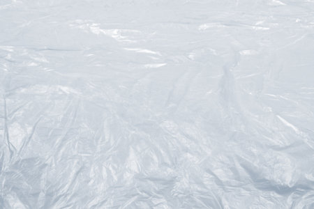 Plastic white background. Top view. Copy space.の写真素材