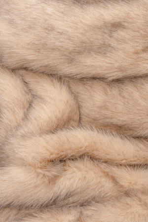 Texture of faux fur as a background, top view.