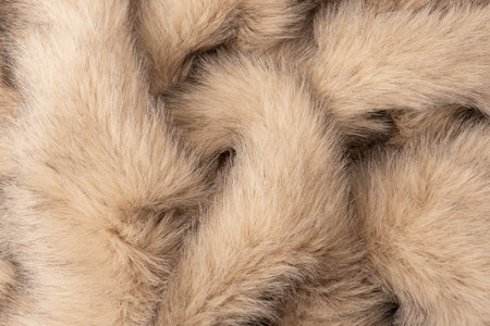 Texture of faux fur as a background, top view.