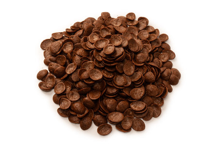 Corn-flakes background and texture. Top view.の写真素材