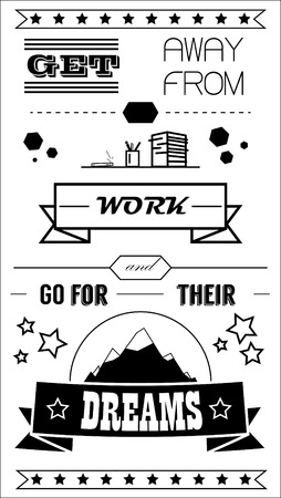 Vintage Template , Retro Design, Quote Typographic Background, I Am Wise Because I Learn From My Mistakesのイラスト素材