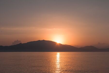 sunrise on the islandの写真素材
