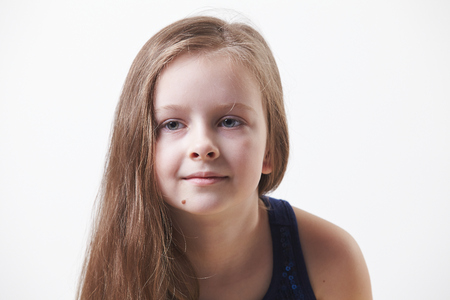 little girl isolatedの写真素材