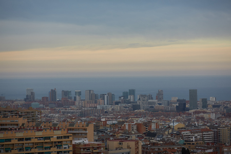 views of Barcelona from the topの写真素材