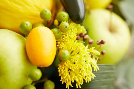 a lot of different fruitsの写真素材