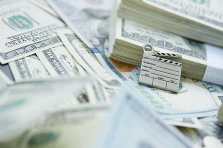 clapperboard, cinema is a lot of moneyの写真素材