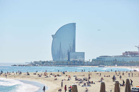 beach in Barcelonaの写真素材