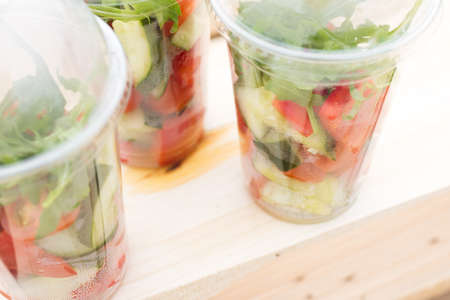 takeaway saladsの写真素材