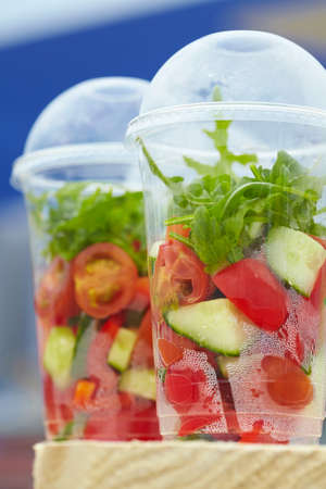 takeaway saladsの写真素材