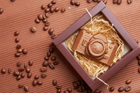 chocolate cameraの写真素材