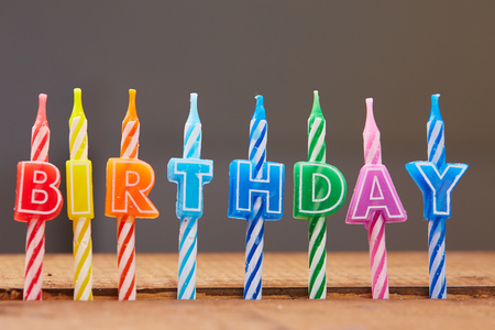 happy birthday candlesの写真素材