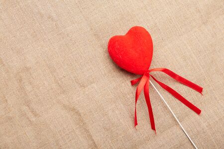Heart on a stick for Valentine's dayの写真素材
