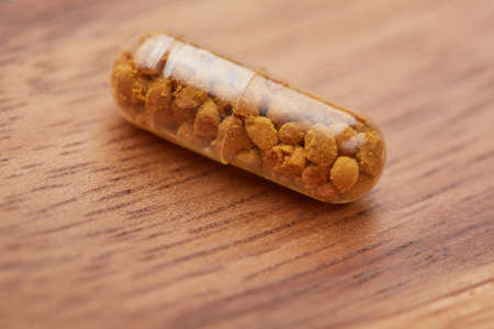 bee pollen capsulesの写真素材