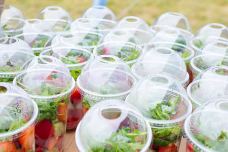 takeaway saladsの写真素材