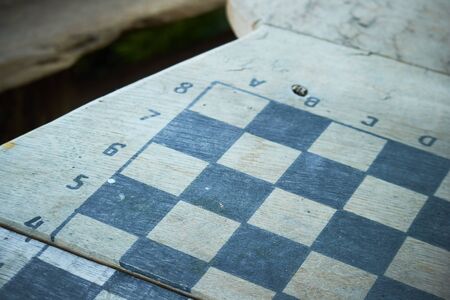 chessboard on the tableの写真素材