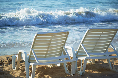 sunrise on the beachの写真素材