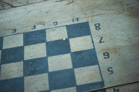 chessboard on the tableの写真素材